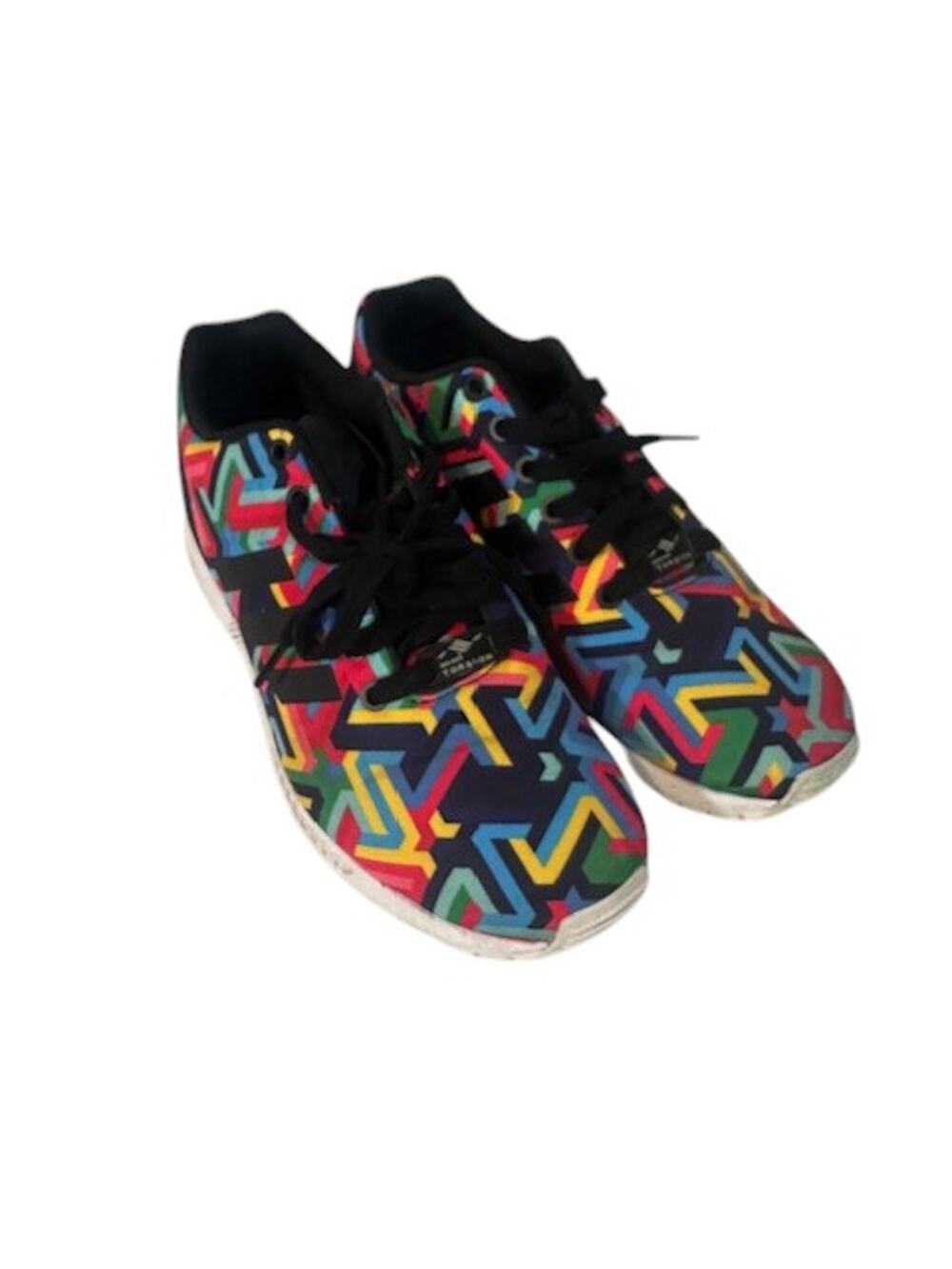 Adidas ZX Flux Rainbow Multi Color Low Top Lace Up Sneakers Men Size 7
